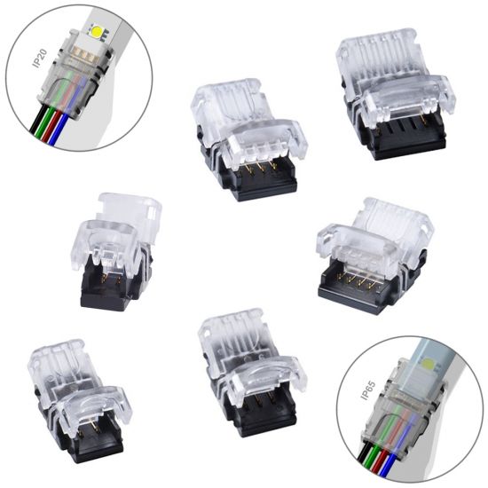 Quick-Clip Anschlussverbinder für IP20 / IP65 LED-Streifen - 2 bis 6 Pol