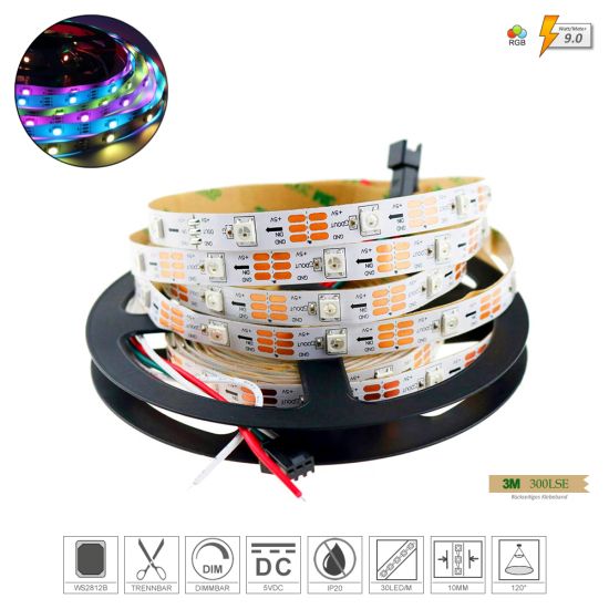 LED Streifen Digital (IC) 5V WS2812B 30 LED/m - IP30 RGB