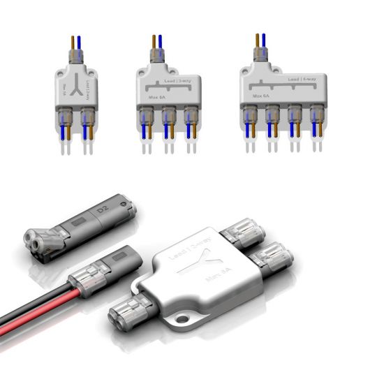 2-Pol LED Splitter inkl. QC Power-Plug's - 2/3/4 Wege