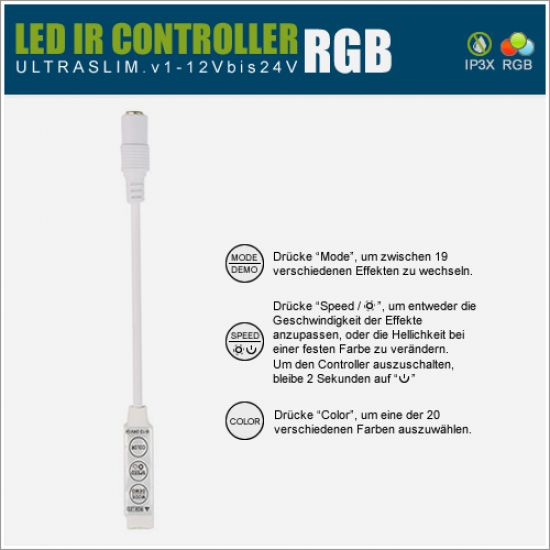 RGB Controller Slim - 3 Tasten